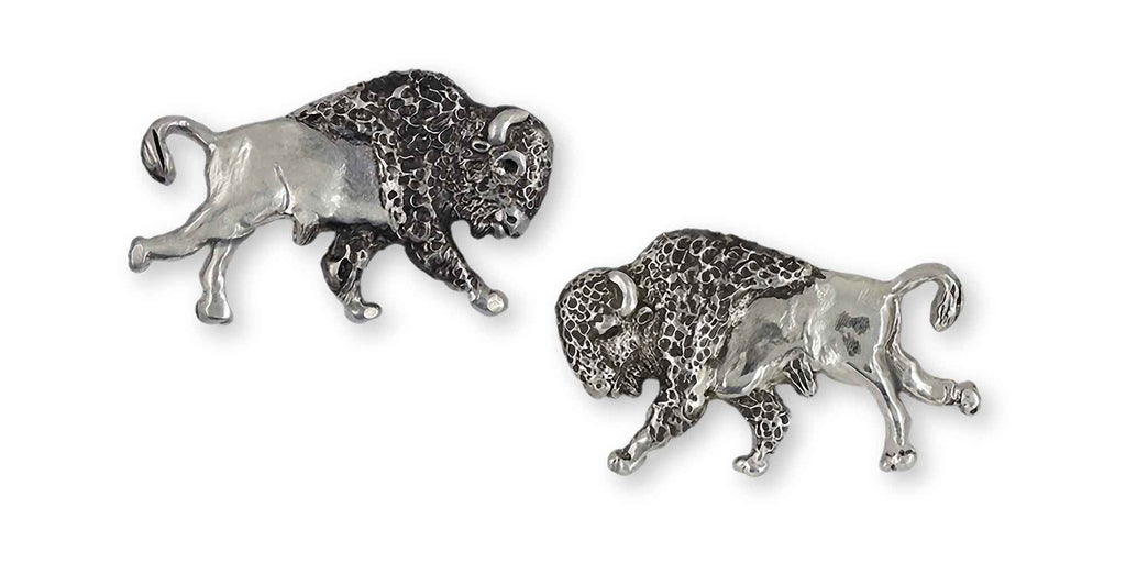 Bison Charms Bison Cufflinks Sterling Silver Buffalo And Bison Jewelry Bison jewelry