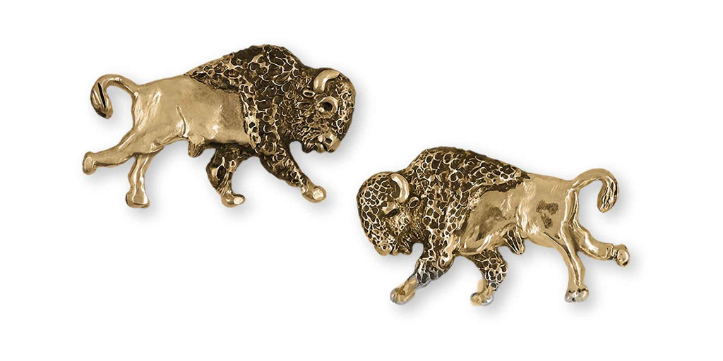Bison Charms Bison Cufflinks 14k Gold Vermeil Buffalo And Bison Jewelry Bison jewelry
