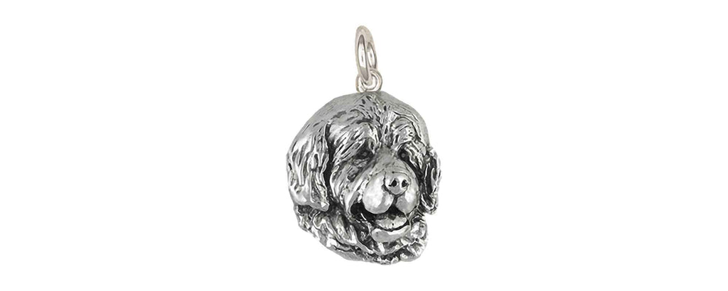 Newfoundland Charm Jewelry Sterling Silver Handmade Dog Pendant NU3-C