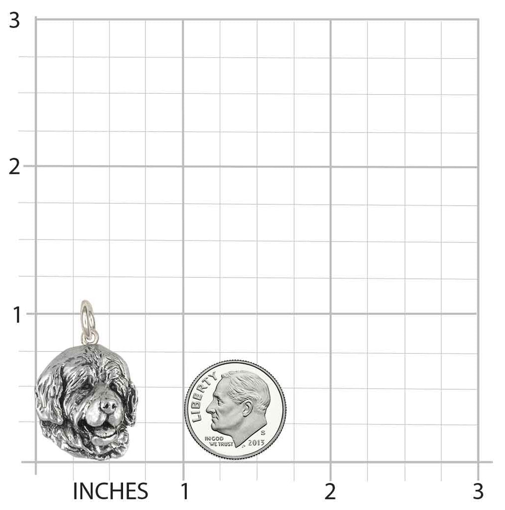 Newfoundland Charm Jewelry Sterling Silver Handmade Dog Pendant NU3-C