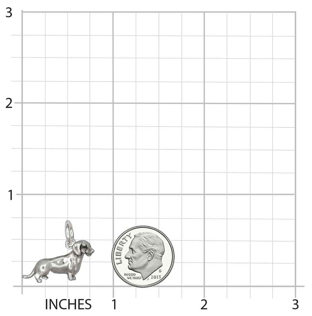 Dachshund Jewelry Sterling Silver Dachshund Charm Jewelry Handmade Dog Jewelry DA15-C