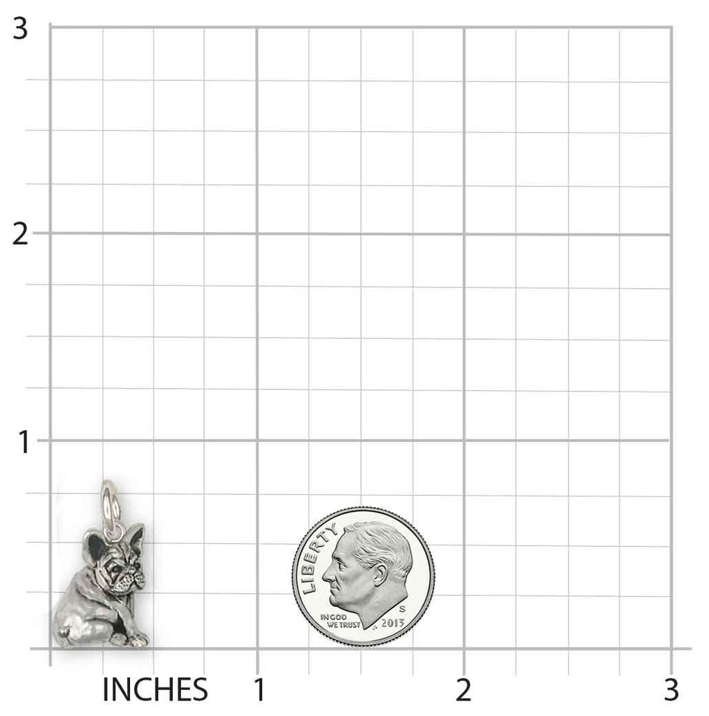 French Bulldog Charm Handmade Sterling Silver Dog Jewelry FR21-C