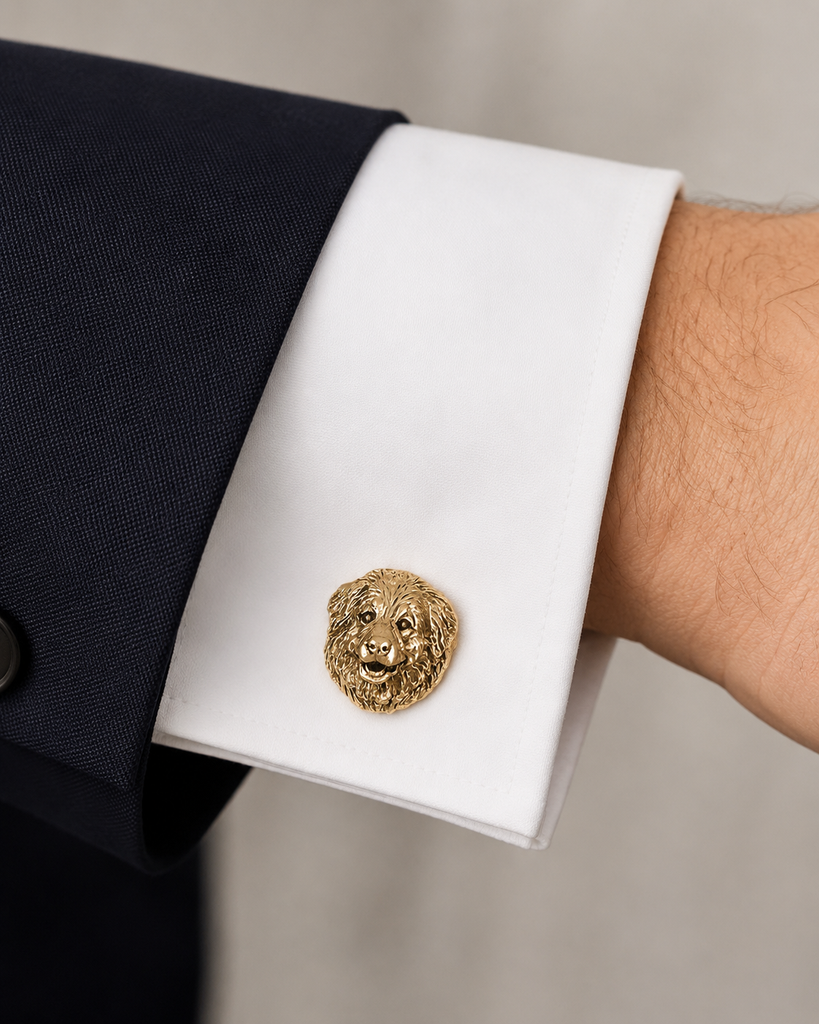 Great Pyrenees Jewelry 14k Gold Handmade Great Pyrenees Cufflinks  GPR31X-CLG