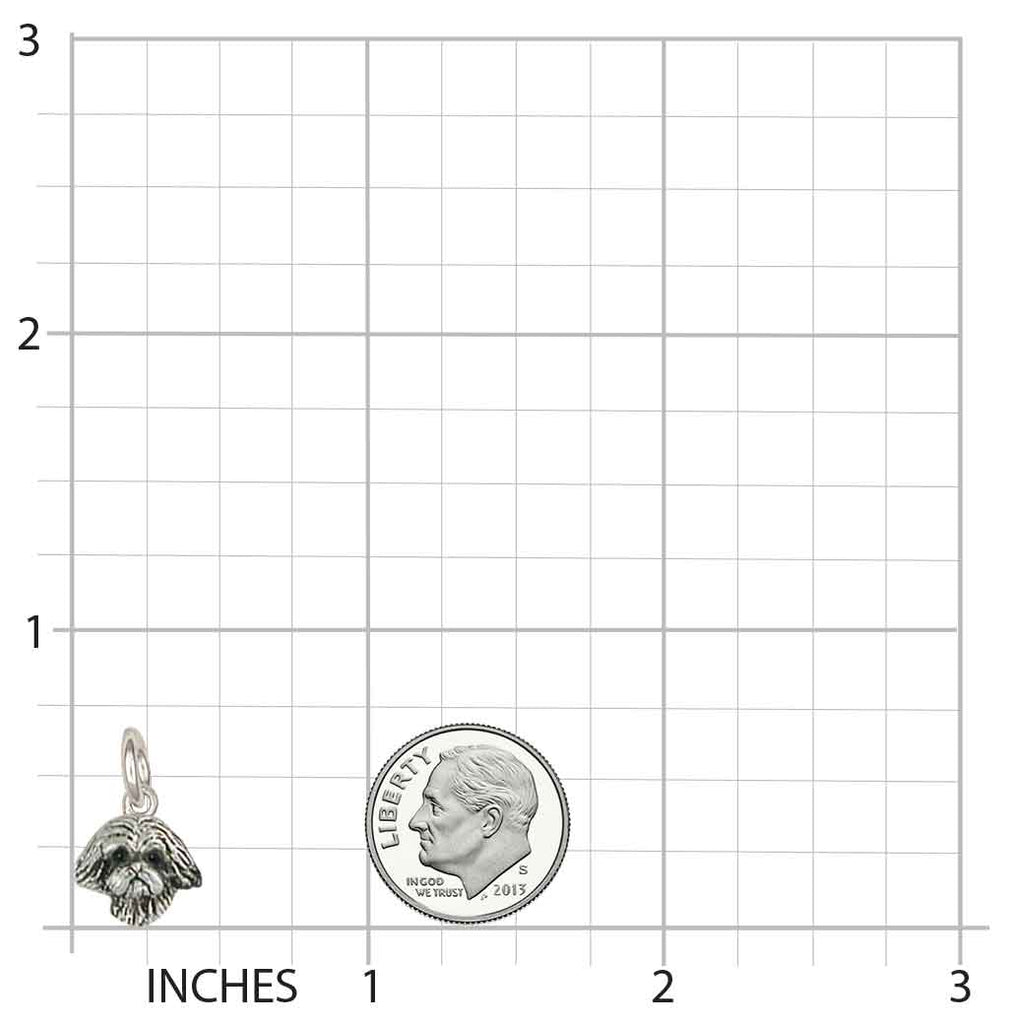 Shih Tzu Charm Handmade Silver Shih Tzu Jewelry SZ22H-C