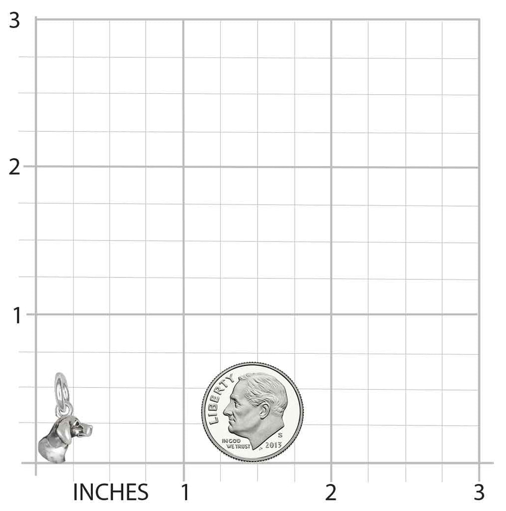 Vizsla Charm Jewelry Sterling Silver Handmade Dog Charm VZ6H-C