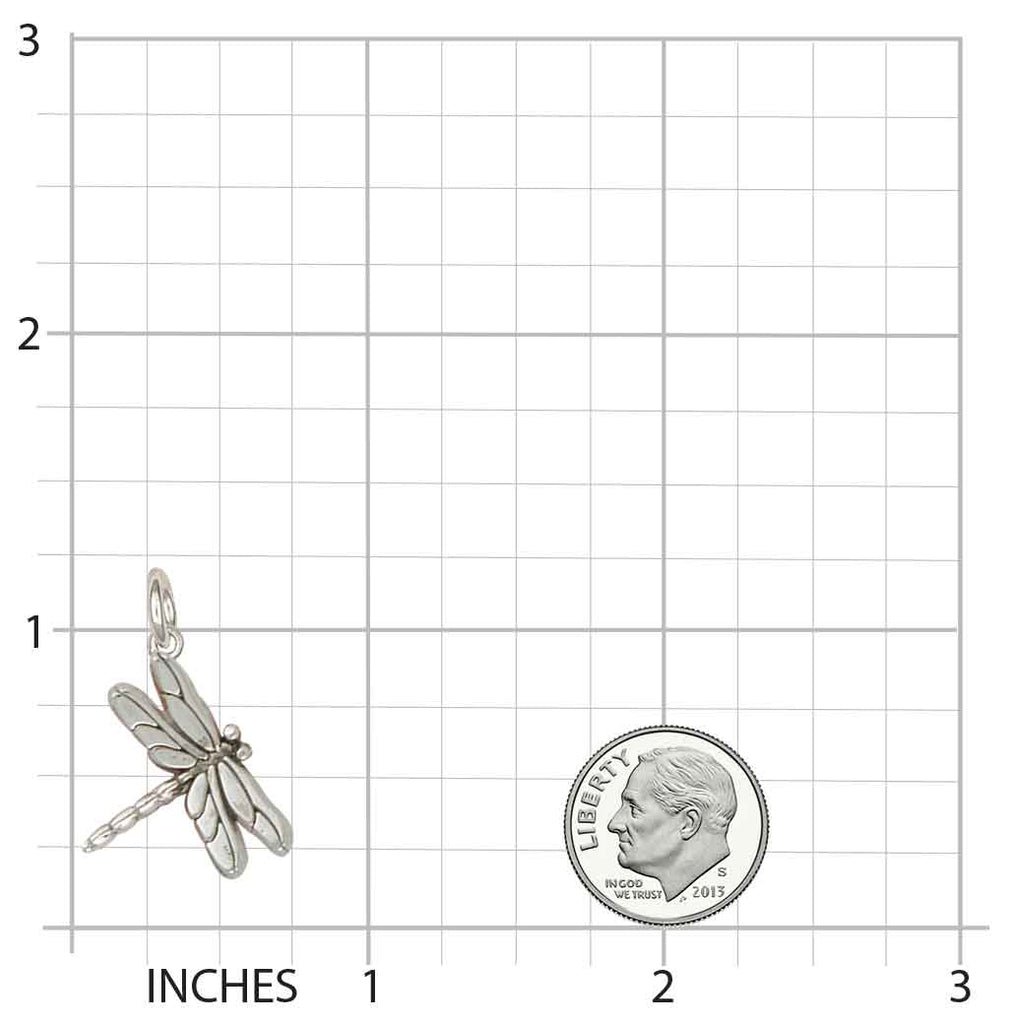 Dragonfly Jewelry Sterling Silver Handmade Dragonfly Charm  DY1-C