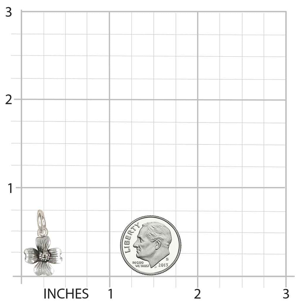 Dogwood Jewelry Sterling Silver Dogwood Charm Handmade Flower Jewelry DGW5-C