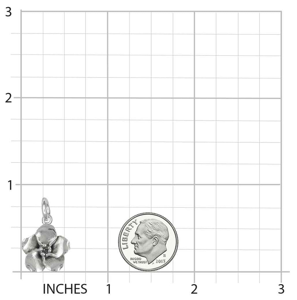 Forget Me Not Charm Jewelry Sterling Silver Handmade Flower Charm FMN2-C