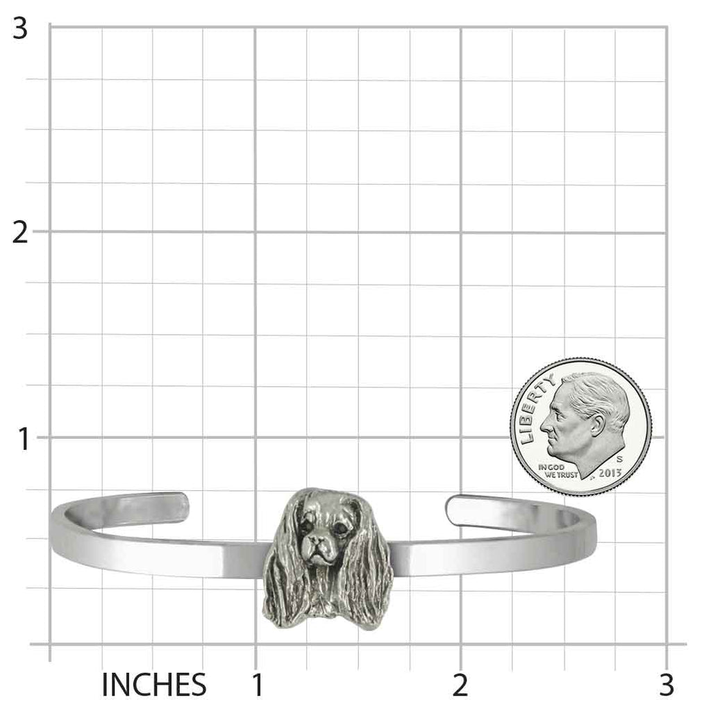 Cavalier King Charles Spaniel Jewelry Sterling Silver Handmade Cavalier Bracelet  CVL2-CB