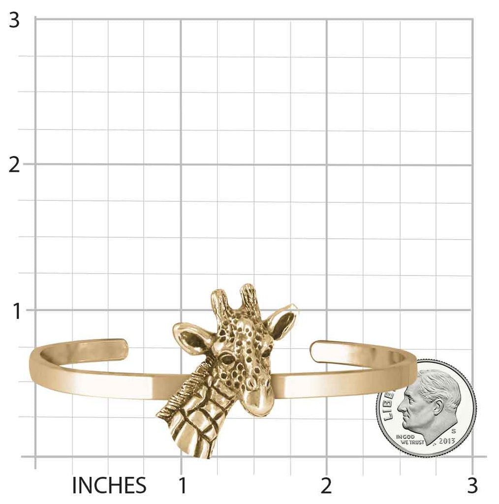 Giraffe Jewelry 14k Gold Vermeil Handmade Giraffe Bracelet  GFF2N-CBVM