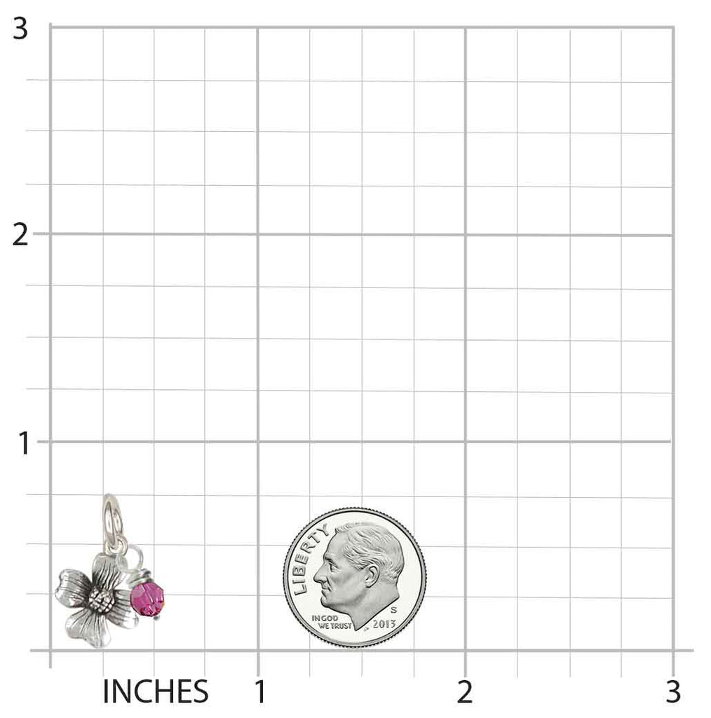 Dogwood Jewelry Sterling Silver Dogwood Charm Handmade Flower Jewelry DGW5-SC