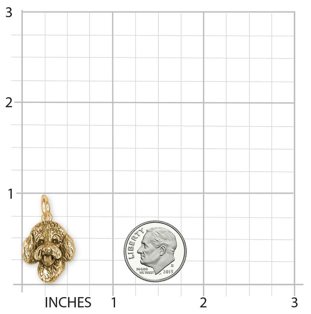 Goldendoodle Jewelry 14k Gold Handmade Goldendoodle Charm GDL11-CG