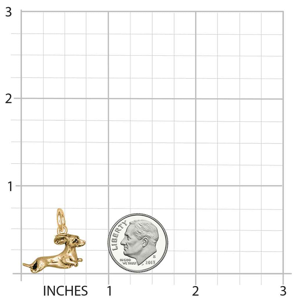Dachshund Jewelry 14k Gold Dachshund Charm Jewelry Handmade Dog Jewelry DA13-CG