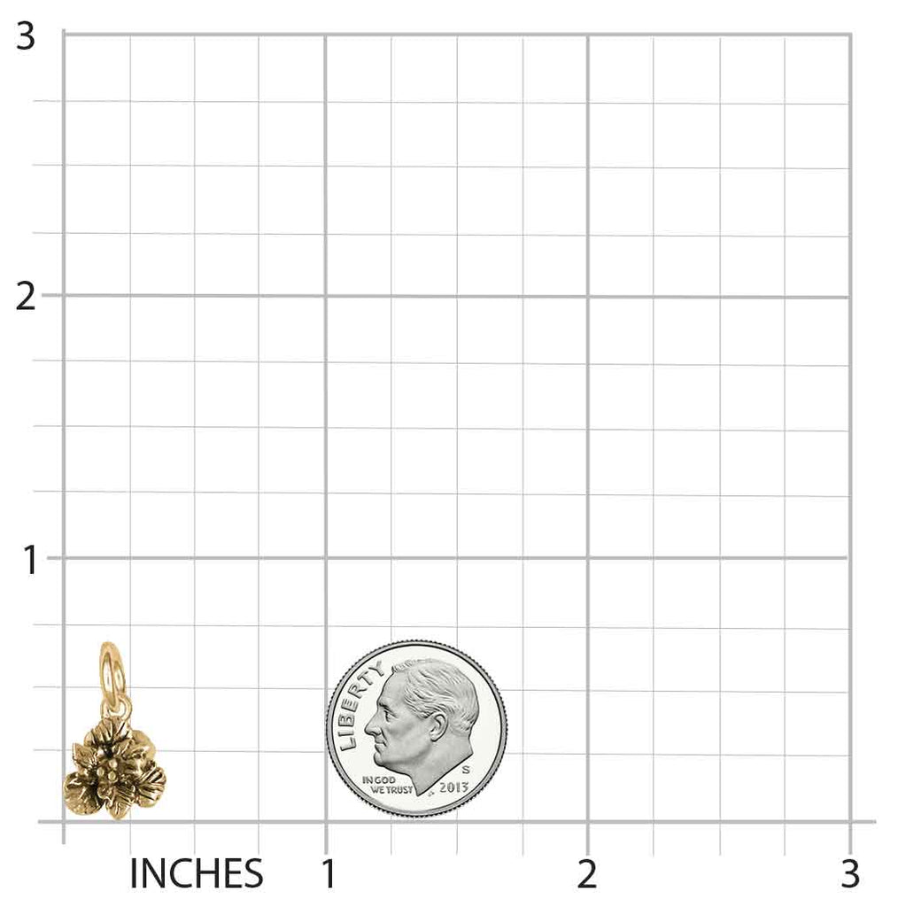Gladiolus Charm Jewelry 14k Gold Handmade Flower Charm GUS2-CG