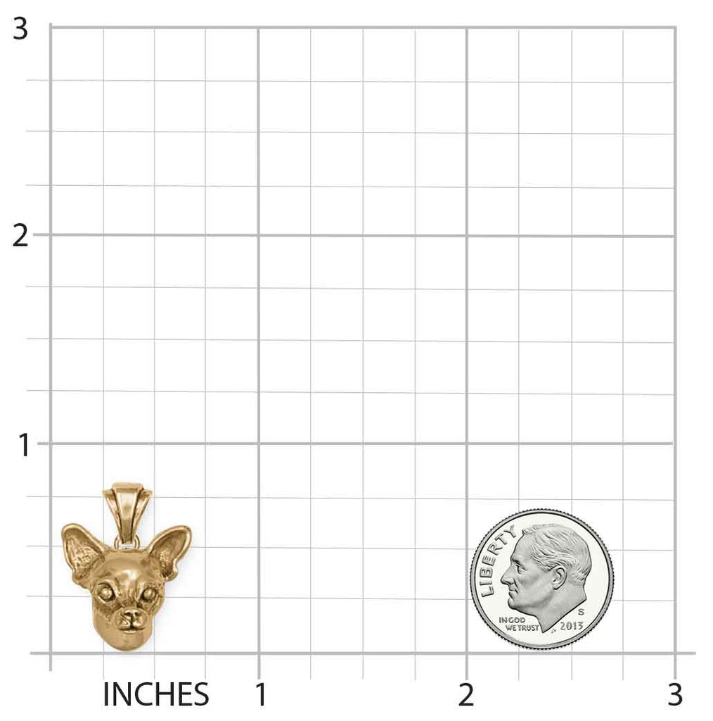Chihuahua Pendant Jewelry 14k Gold Handmade Dog Pendant CH-PG