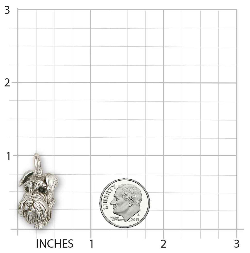 Schnauzer Charm Jewelry Sterling Silver Handmade Schnauzer Charm CH22-C