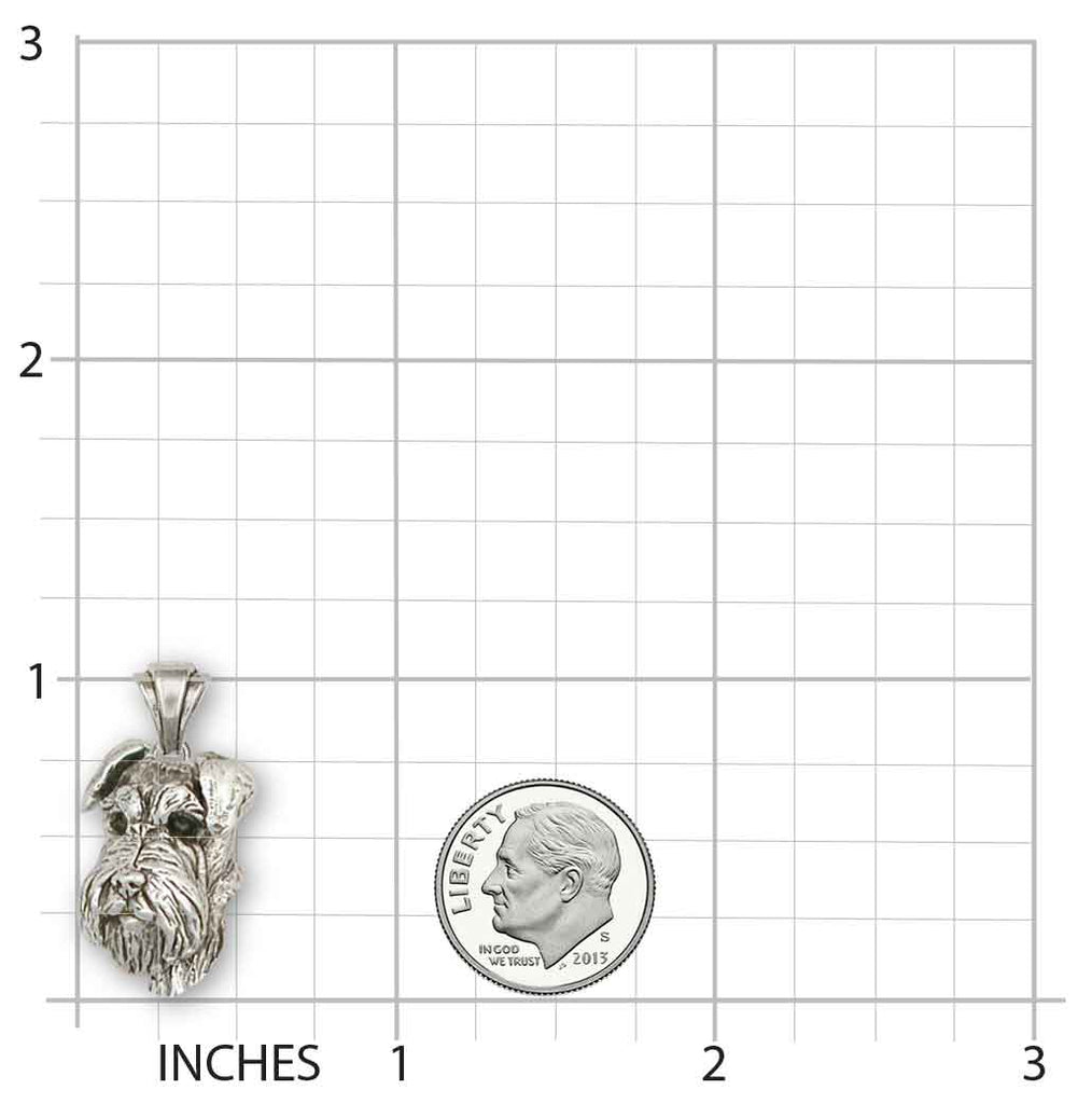 Schnauzer Pendant Jewelry Sterling Silver Handmade Schnauzer Pendant CH22-P