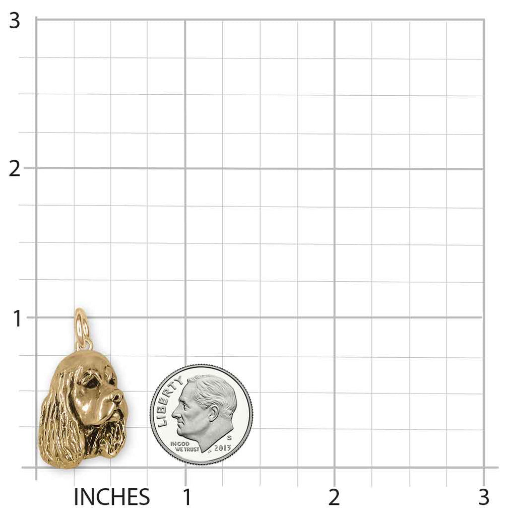 Cocker Spaniel Charm 14k Gold Vermeil Handmade Cocker Spaniel Jewelry  CK8-CVM