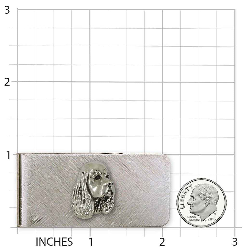 Cocker Spaniel Money Clip Sterling Silver And Stainless Steel Handmade Cocker Spaniel Jewelry  CK8-MC