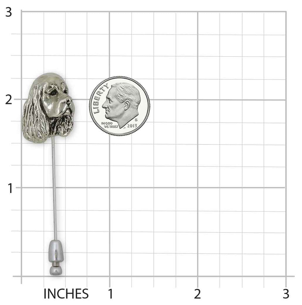 Cocker Spaniel Brooch Pin Sterling Silver Handmade Cocker Spaniel Jewelry  CK8-STP