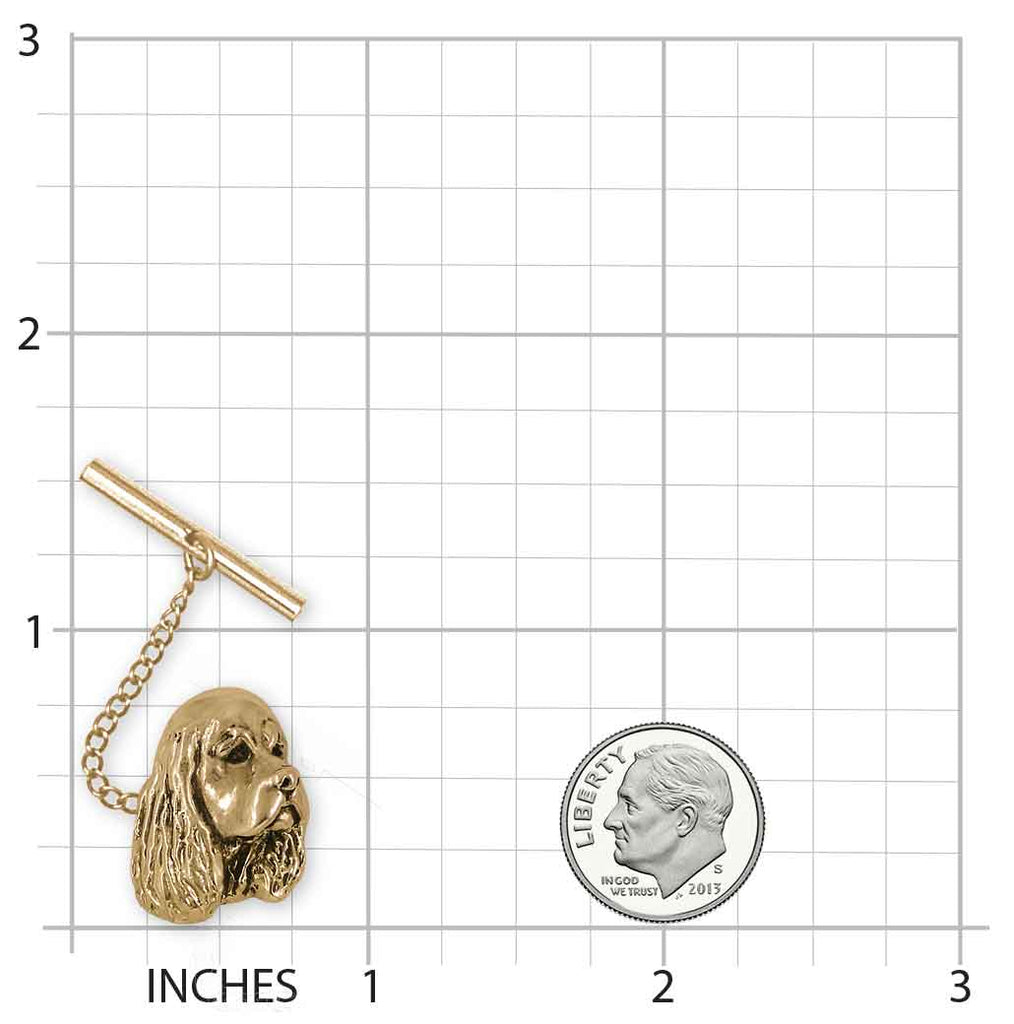Cocker Spaniel Tie Tack 14k Gold Vermeil Handmade Cocker Spaniel Jewelry  CK8-TTVM