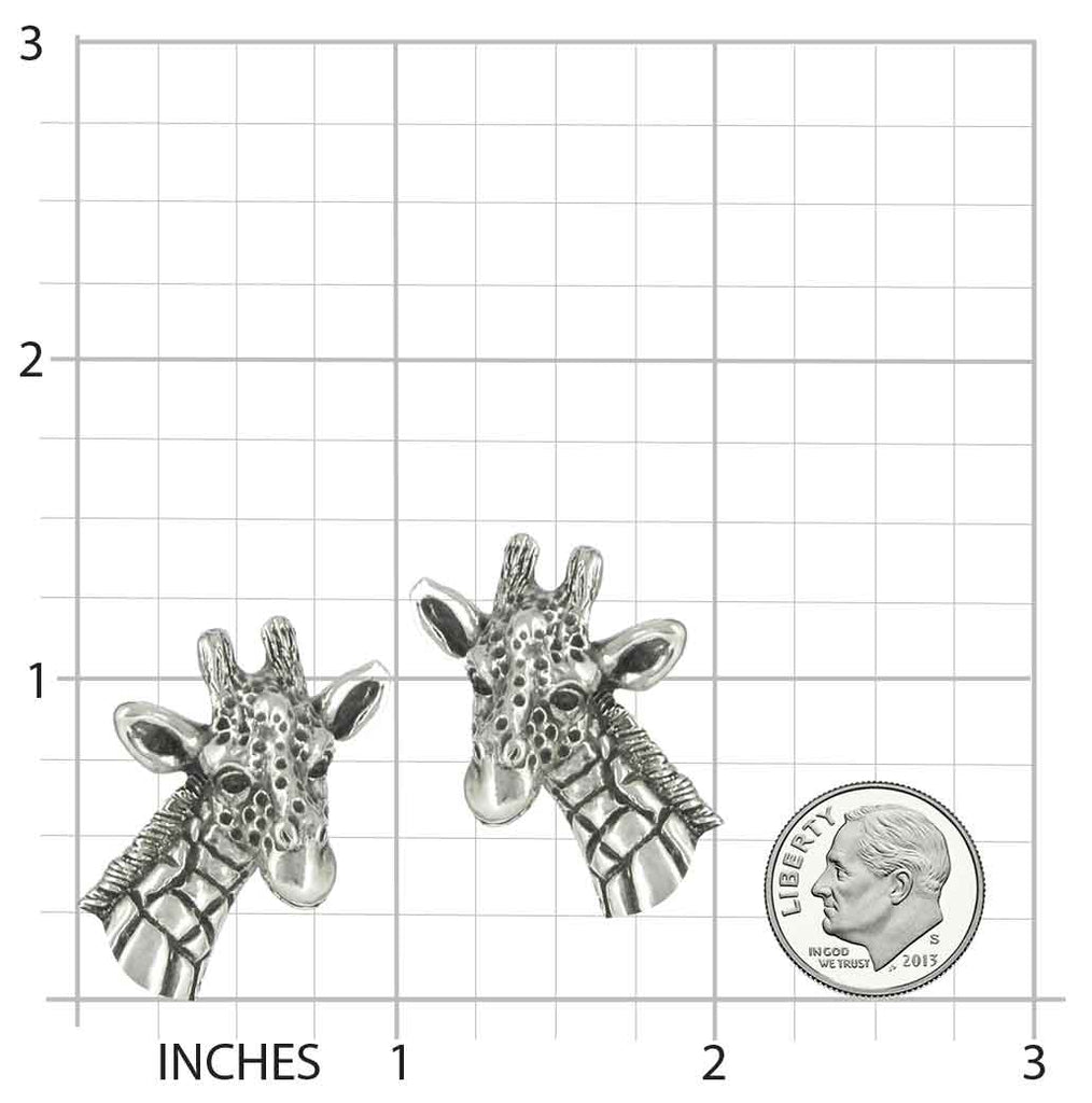 Giraffe Jewelry Sterling Silver Handmade Giraffe Cufflinks  GFF2N-CL