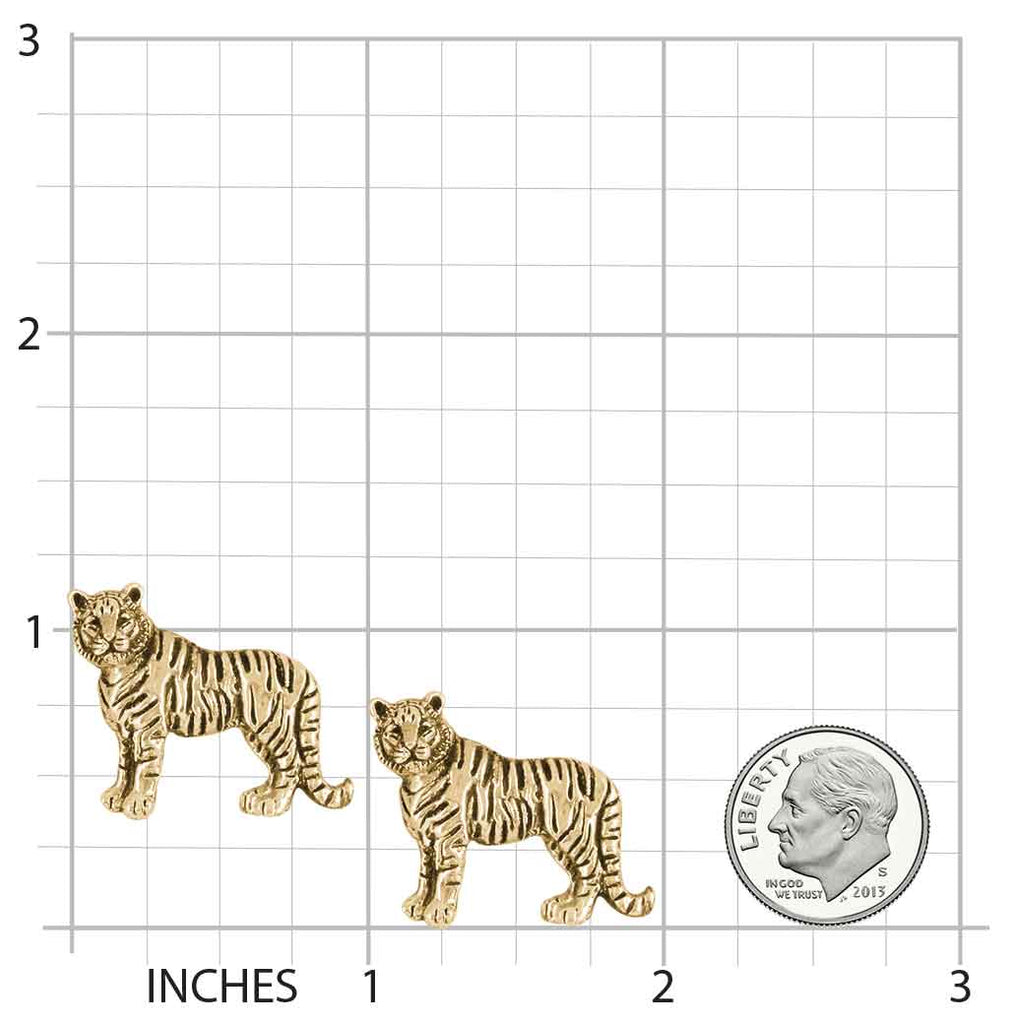 Tiger Jewelry 14k Yellow Gold Handmade Tiger Cufflinks  TIG1-CLG