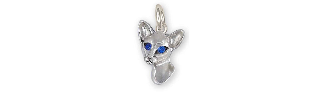Siamese Cat Charms Siamese Cat Charm Sterling Silver Siamese Cat Jewelry Siamese Cat jewelry