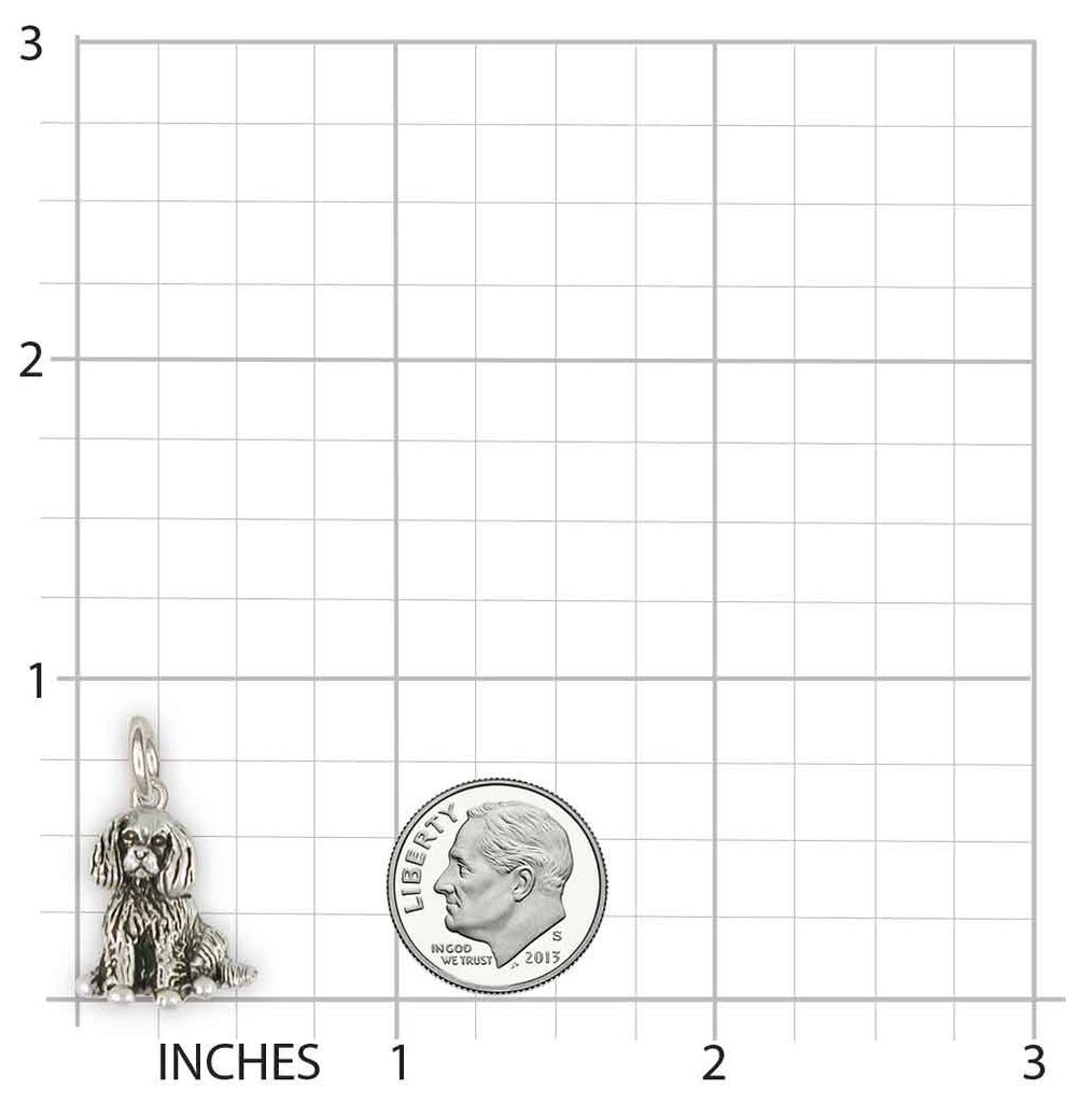 Cavalier King Charles Spaniel Charm Jewelry Handmade Sterling Silver CV14-C