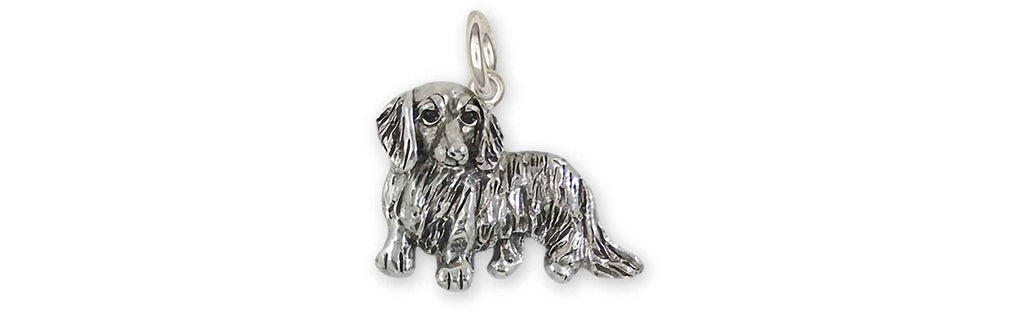 Dachshund Charms Dachshund Charm Sterling Silver Long Hair Dachshund Jewelry Dachshund jewelry