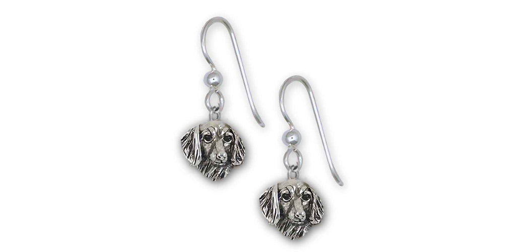 Dachshund Charms Dachshund Earrings Sterling Silver Long Hair Dachshund Jewelry Dachshund jewelry