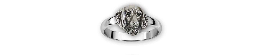 Dachshund Charms Dachshund Ring Sterling Silver Long Hair Dachshund Jewelry Dachshund jewelry