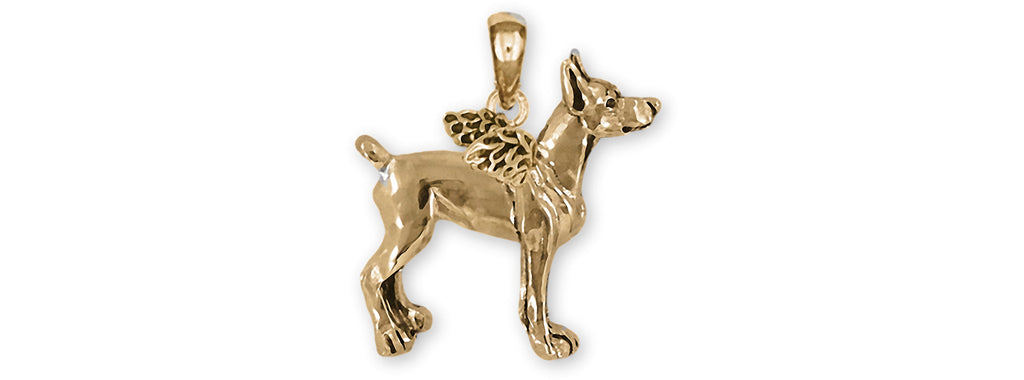 Doberman Charms Doberman Pendant 14k Yellow Gold Doberman Pinscher Dobie Jewelry Doberman jewelry