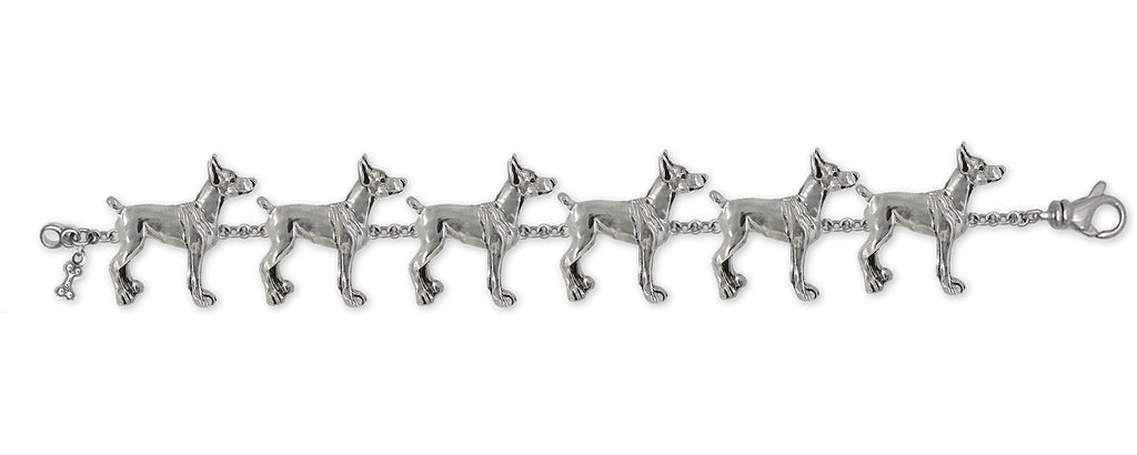 Doberman Charms Doberman Bracelet Sterling Silver Doberman Pinscher Dobie Jewelry Doberman jewelry