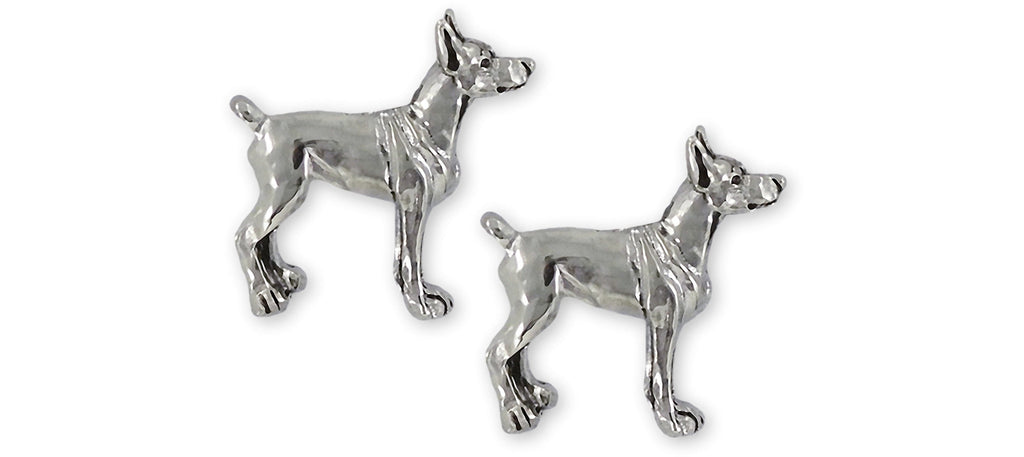 Doberman Charms Doberman Cufflinks Sterling Silver Doberman Pinscher Dobie Jewelry Doberman jewelry