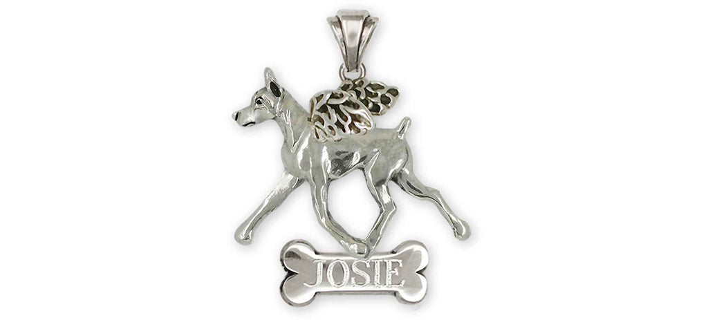 Doberman Charms Doberman Personalized Pendant Sterling Silver Doberman Pinscher Dobie Jewelry Doberman jewelry