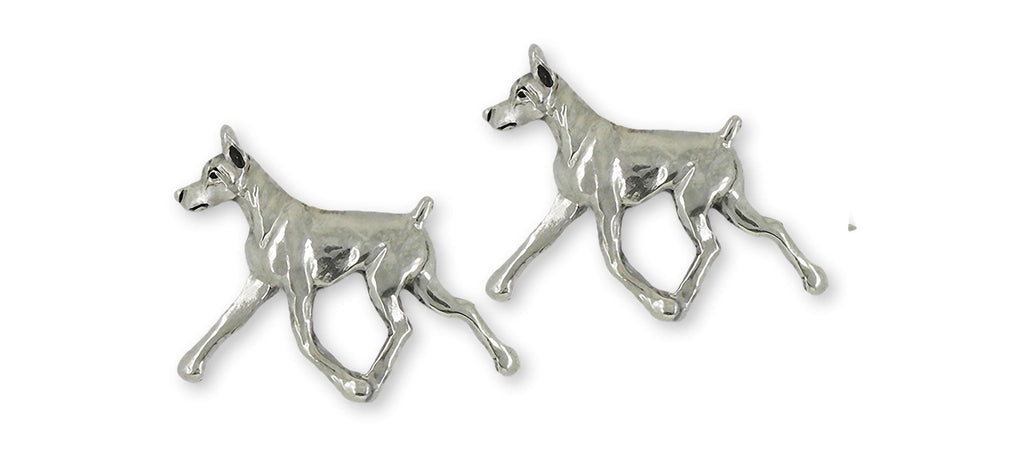 Doberman Charms Doberman Cufflinks Sterling Silver Doberman Pinscher Dobie Jewelry Doberman jewelry