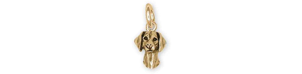 Doberman Charms Doberman Charm Yellow Bronze Doberman Pinscher Dobie Jewelry Doberman jewelry