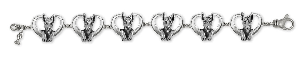 Doberman Charms Doberman Bracelet Sterling Silver Doberman Pinscher Jewelry Doberman jewelry