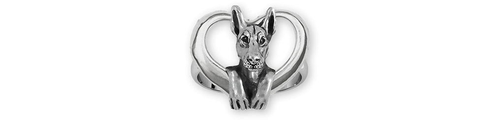 Doberman Charms Doberman Ring Sterling Silver Doberman Pinscher Jewelry Doberman jewelry