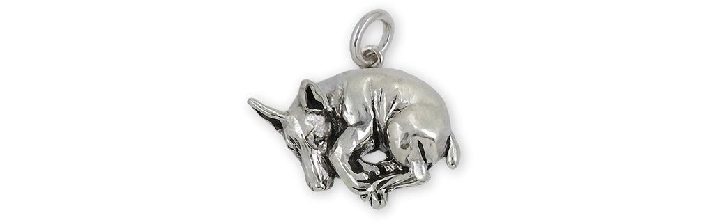 Doberman Charms Doberman Charm Sterling Silver Doberman Pinscher Jewelry Doberman jewelry