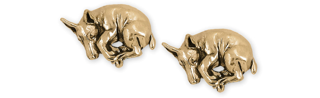 Doberman Charms Doberman Cufflinks 14k Gold Vermeil Doberman Pinscher Jewelry Doberman jewelry