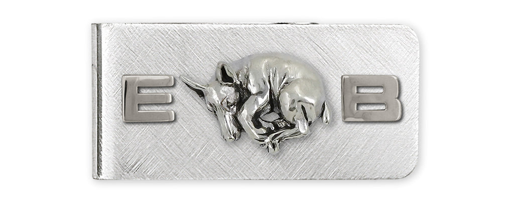 Doberman Charms Doberman Money Clip Sterling Silver And Stainless Steel Doberman Pinscher Jewelry Doberman jewelry