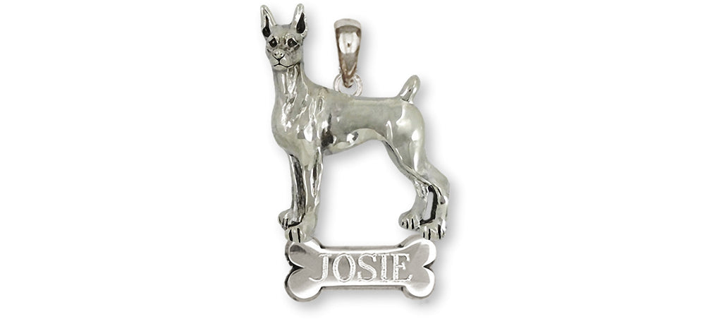 Doberman Charms Doberman Pendant Sterling Silver Doberman Pinscher Dobie Jewelry Doberman jewelry