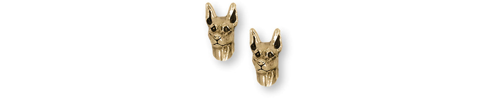 Doberman Charms Doberman Earrings 14k Yellow Gold Doberman Pinscher Dobie Jewelry Doberman jewelry