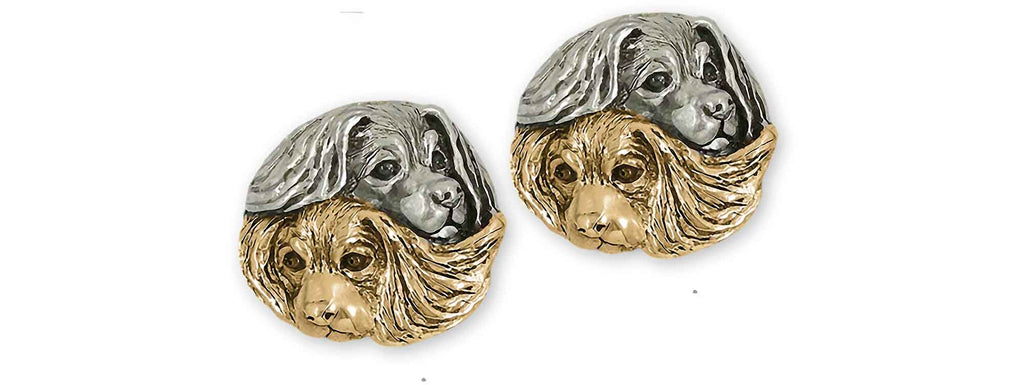 Cavalier King Charles Spaniel Charms Cavalier King Charles Spaniel Cufflinks Silver And 14k Gold Vermeil Cavalier King Charles Spaniel Jewelry Cavalier King Charles Spaniel jewelry