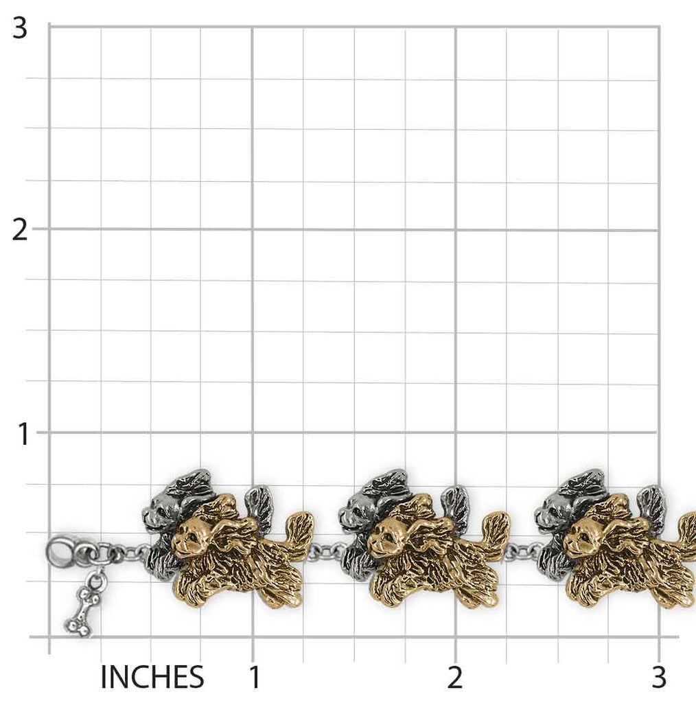 Cavalier King Charles Spaniel Bracelet 14k Gold Vermeil Handmade Cavalier Jewelry  DCV2-BRVM