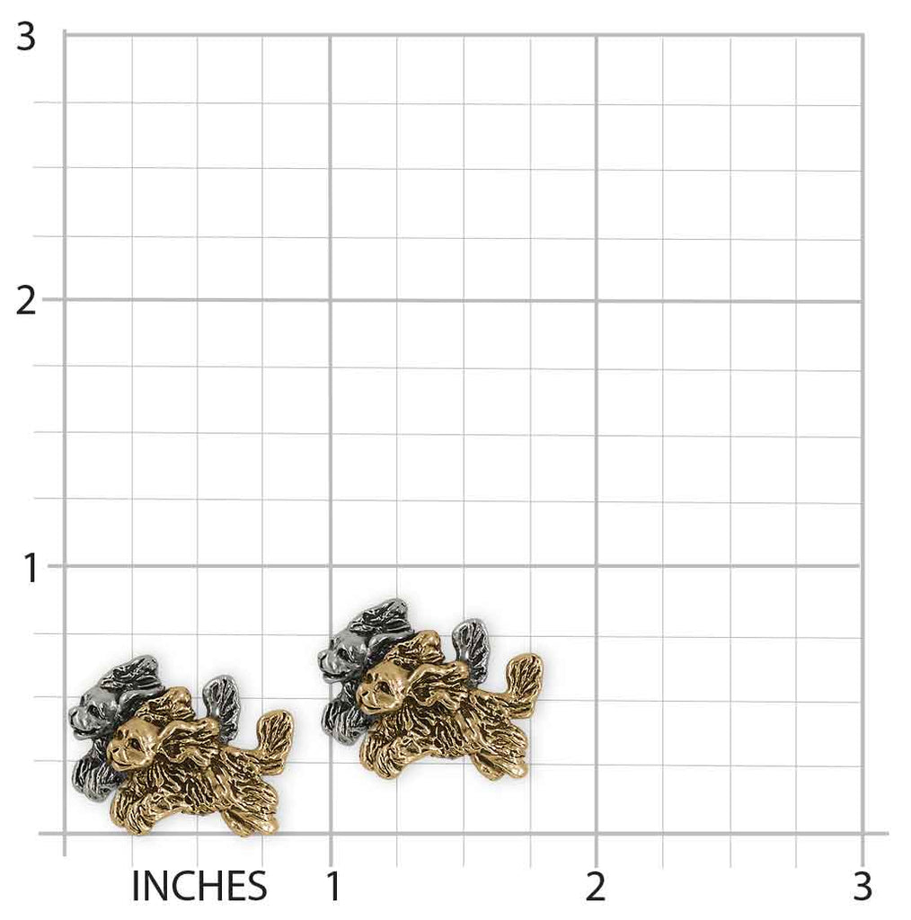 Cavalier King Charles Spaniel Cufflinks 14k Gold Vermeil Handmade Cavalier Jewelry  DCV2-CLVM