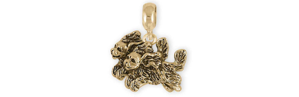 Cavalier King Charles Spaniel Charms Cavalier King Charles Spaniel Charm Slide 14k Yellow Gold Cavalier Jewelry Cavalier King Charles Spaniel jewelry