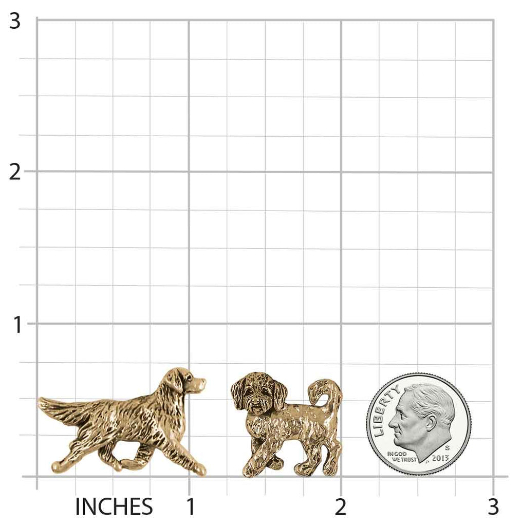 Golden Retriever  and Goldendoodle Custom Gold Vermeil Cufflinks GR41-GDl20-clvm